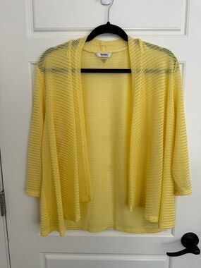 TanJay Soft Yellow Open-Front Cardigan